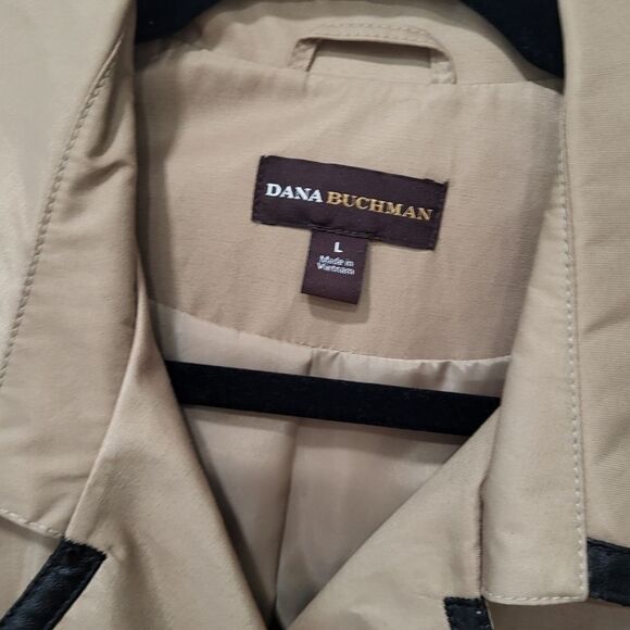 Double Breasted Trench Coat by Dana Buchman Large - Picture 3 of 5